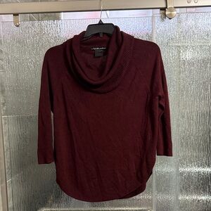 Burgundy Cowl Neck Sweater